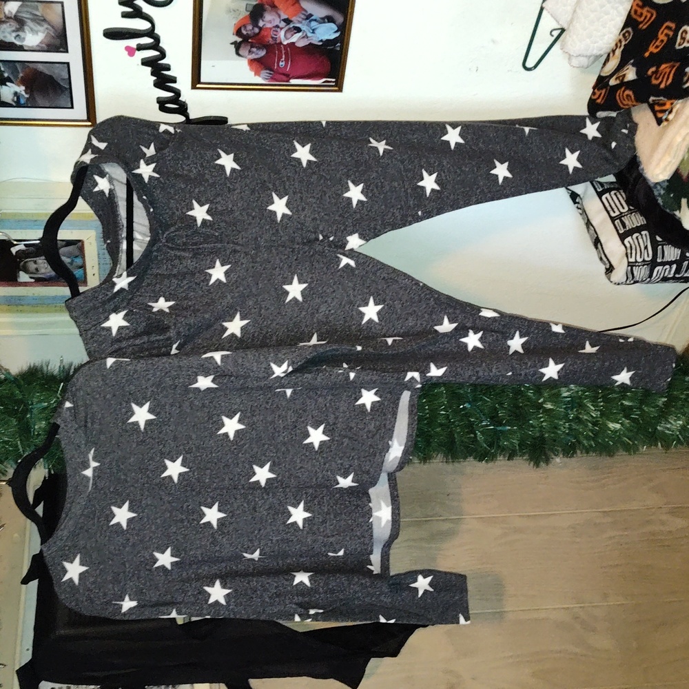 Star printed pajama set